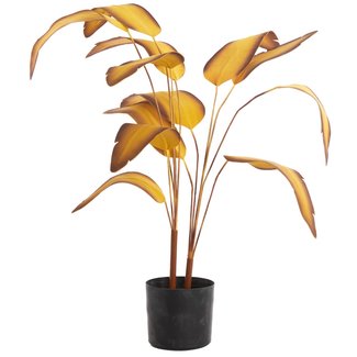 Parlane Ornament in pot STRELITZIA goud-bruin+zwart - Ø110 cm