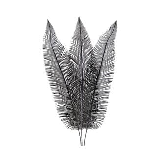 Light en Living Ornament 3 bladeren 14x0,5x89 cm  FERN zwart