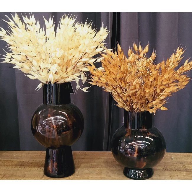 Light en Living Vaas NARRA glas bruin-donker bruin - Ø17,5x31 cm 