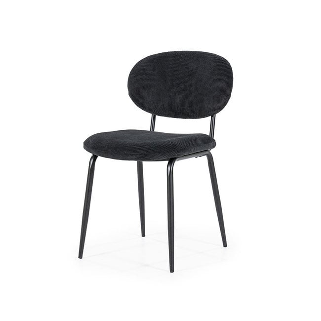 By Boo Eettafelstoel Cosmo zwart - Set van 2 - 1 showroommodel en 1 nieuwe stoel