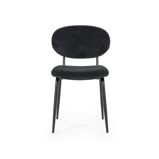 By Boo Eettafelstoel Cosmo zwart - Set van 2 - 1 showroommodel en 1 nieuwe stoel