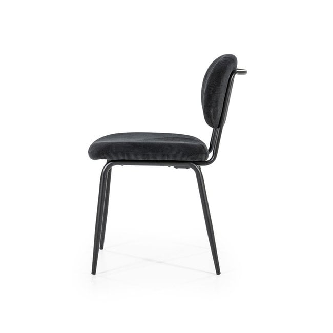 By Boo Eettafelstoel Cosmo zwart - Set van 2 - 1 showroommodel en 1 nieuwe stoel