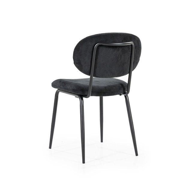By Boo Eettafelstoel Cosmo zwart - Set van 2 - 1 showroommodel en 1 nieuwe stoel