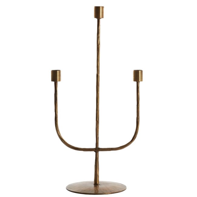 Light en Living Kandelaar NICOLE 3-lichts 22,5x15x45,5 cm - Antiek Brons