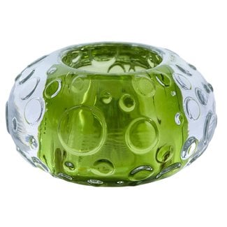 Light en Living Theelicht FINLEY glas licht groen - 2 afmetingen