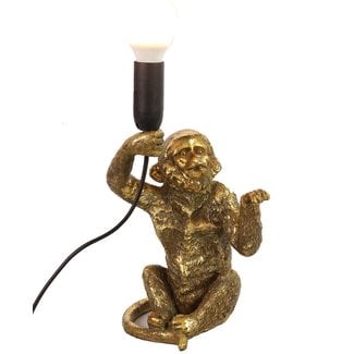 Countryfield Tafellamp E14 Cheeta zittend goud