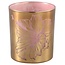 PTMD Melody Goud glazen theelicht roze bloem