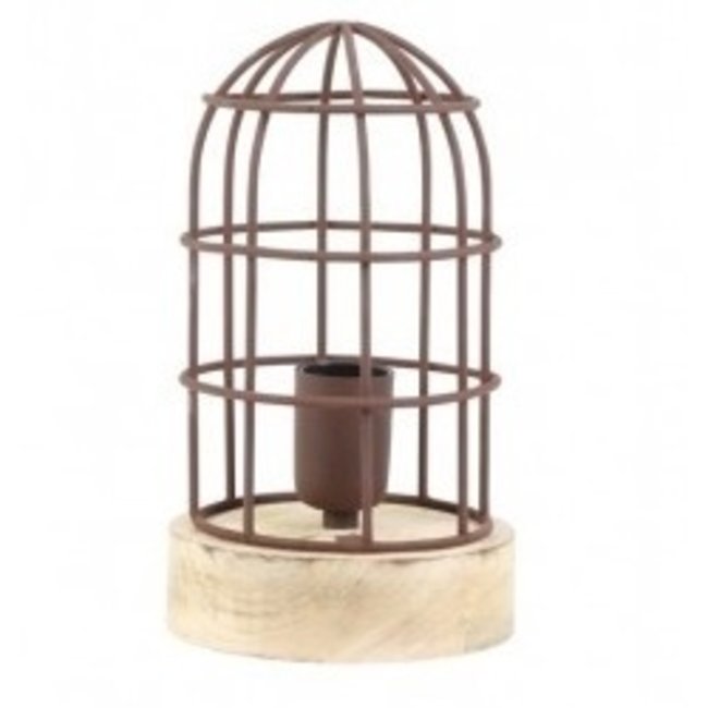 Light en Living Tafellamp Ø14,5x25 cm Carandira roest-hout