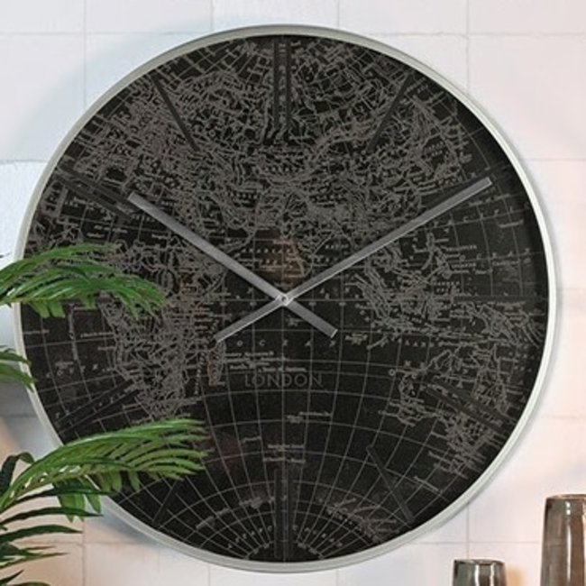 Thomas Kent Thomas Kent Klok World Traveller S zwart - Ø53CM