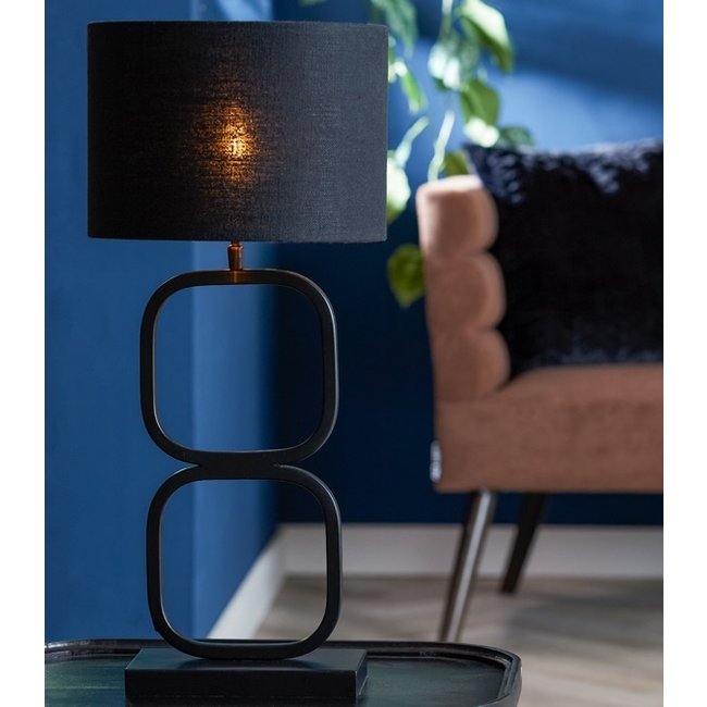 Light en Living Light & Living Lampvoet LUTIKA - Mat Zwart - 23x11,5x46 cm