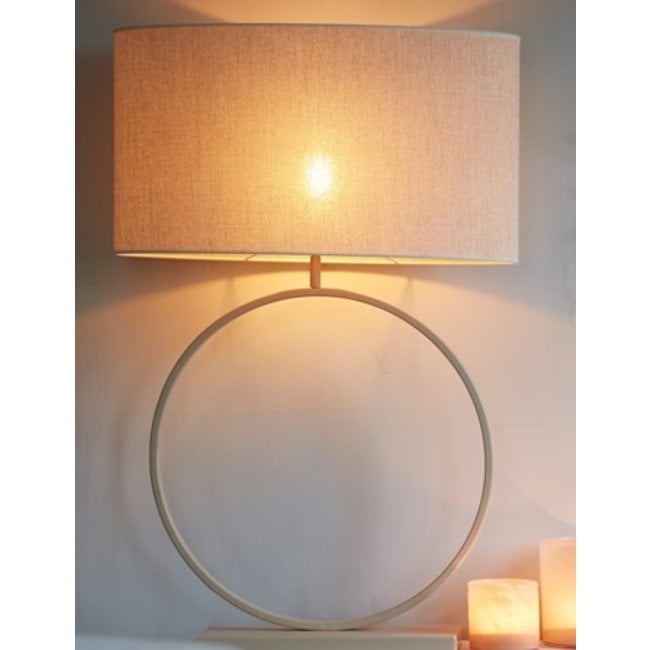 Light en Living Ovale Lampenkap BRESKA in Parelwit - Stijlvol design in diverse maten