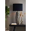 Light en Living Lampenkap ovaal recht VELOURS zwart-taupe - diverse maten