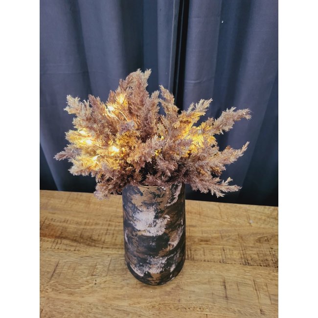 Countryfield Astilbe boeket met LED verlichting donkerbruin