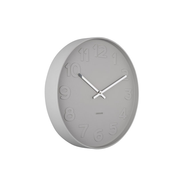 Karlsson Klok Mr. Grey Numbers grijs Ø 37.5 cm