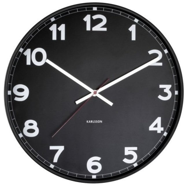 Karlsson Klok new classic medium zwart Ø 40,5 cm