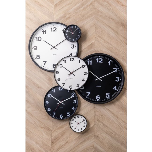 Karlsson Klok new classic medium zwart Ø 40,5 cm