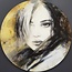 Wandpaneel Mysterious girl velvet Ø 130 cm