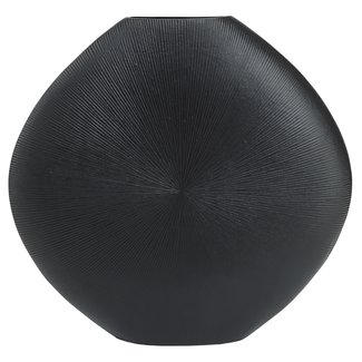 PTMD Vaas Tiro Ovaal Zwart aluminium met patroon