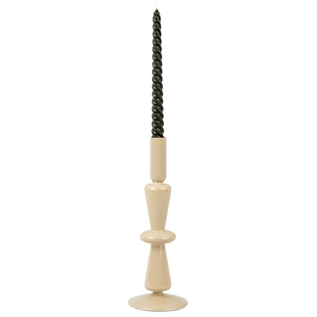 Present Time Kandelaar Sparkle Tall zandbruin - Glazen kandelaar voor sfeervol interieur