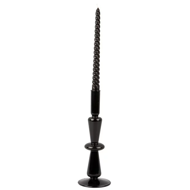 Present Time Kandelaar Sparkle Tall Zwart - Stijlvolle Glazen Kandelaar