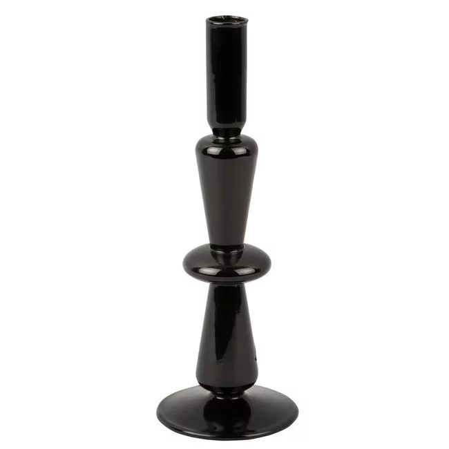 Present Time Kandelaar Sparkle Tall Zwart - Stijlvolle Glazen Kandelaar