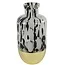 Countryfield Vaas Bilbao fles zwart wit goud S