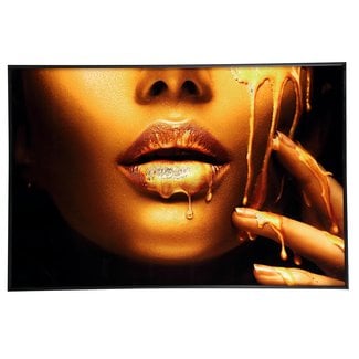 PTMD Melani Glass Schilderij Vrouw met Gouden Gezicht