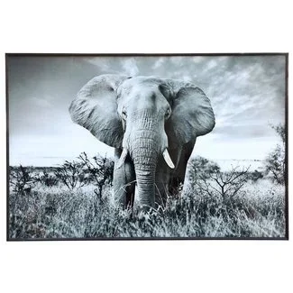 PTMD Schilderij Melani Glass Art Olifant