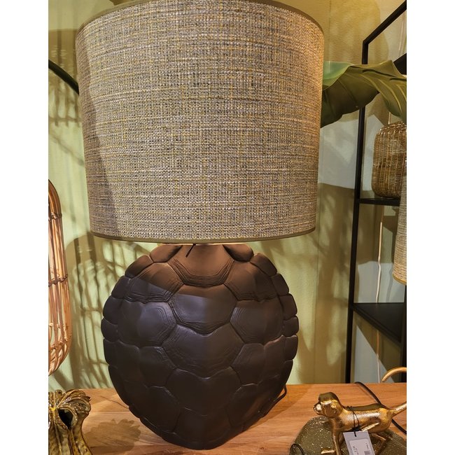 Light en Living Lampvoet TURTLE  mat zwart 54,5 cm hoog
