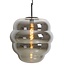 Light en Living Hanglamp MISTY glas smoke + mat zwart - 2 maten
