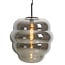 Light en Living Hanglamp MISTY glas  smoke+mat zwart - 2 maten