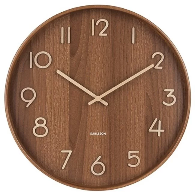 Karlsson Wandklok Pure Medium Dark Wood Ø 40 cm