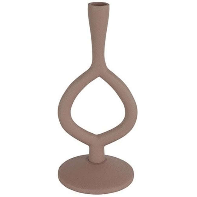 Countryfield Kandelaar Levie oud roze L 27 cm hoog