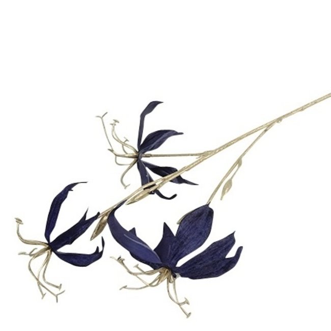 Countryfield Countryfield Kunsttak Gloriosa donkerblauw - Decoratieve bloementak