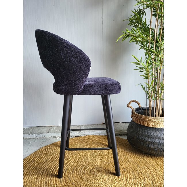 Richmond Interiors  Counterstoel Savoy black chenille - Showroommodel