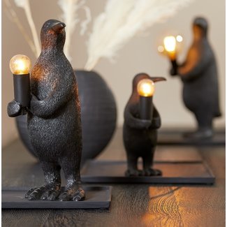 Light en Living Tafellamp E14 Pinguïn Mat Zwart