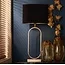 Light en Living Lampenkap ovaal recht VELOURS zwart-taupe - diverse maten