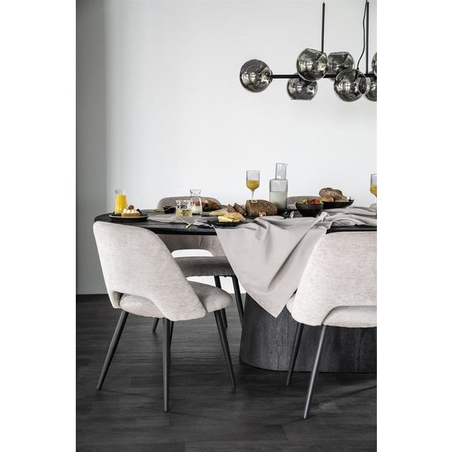 Eleonora Eettafel Aron ovaal 250x110 - zwart