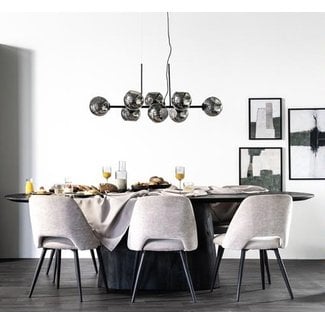 Eleonora Eettafel Aron ovaal 250x110 - zwart