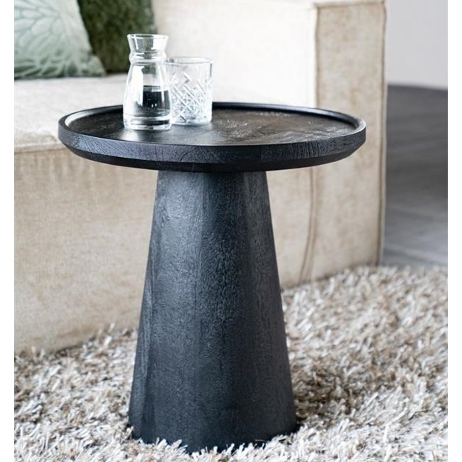 Eleonora Bijzettafel Ron 46x49 - zwart