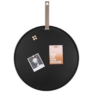 Present Time Memobord Perky metaal zwart met ophangband en 6 magneten