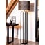 Light en Living Vloerlamp MACE Mat Zwart 30x30x140 cm