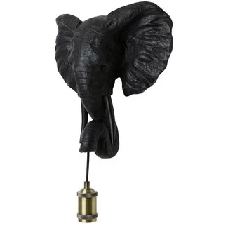 Light en Living Wandlamp ELEPHANT 35x13x36 cm mat zwart