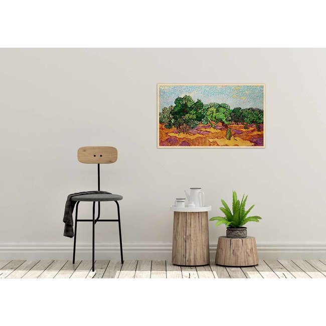 Wandkraft Art Facsimile 001 - Olijfbomen door Vincent van Gogh op Forex met lijst