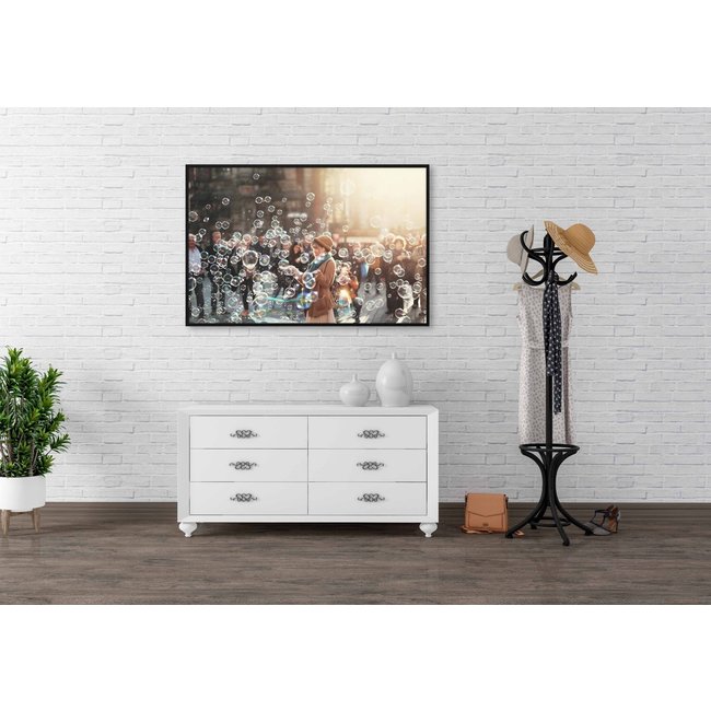 Wandkraft Wandkraft City Life 014 - Kunst op Forex met Zwarte Lijst