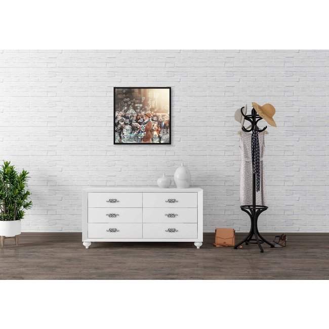 Wandkraft Wandkraft City Life 014 - Kunst op Forex met Zwarte Lijst