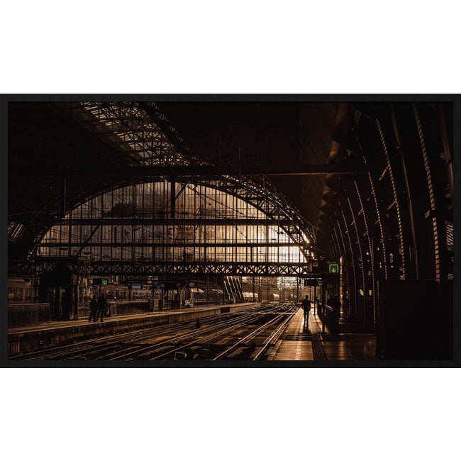 Wandkraft Wandkraft Heritage 001 - Nostalgisch Treinstation Kunstwerk