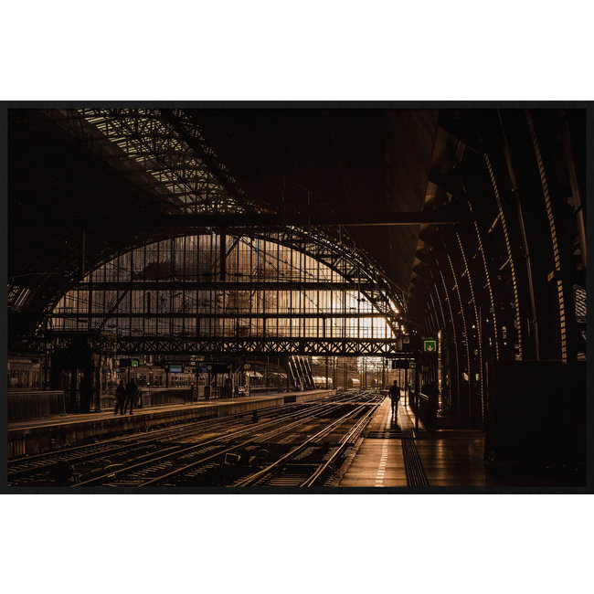 Wandkraft Wandkraft Heritage 001 - Nostalgisch Treinstation Kunstwerk