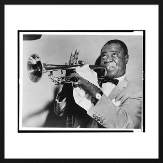 Wandkraft Music 009 - Louis Armstrong Wanddecoratie