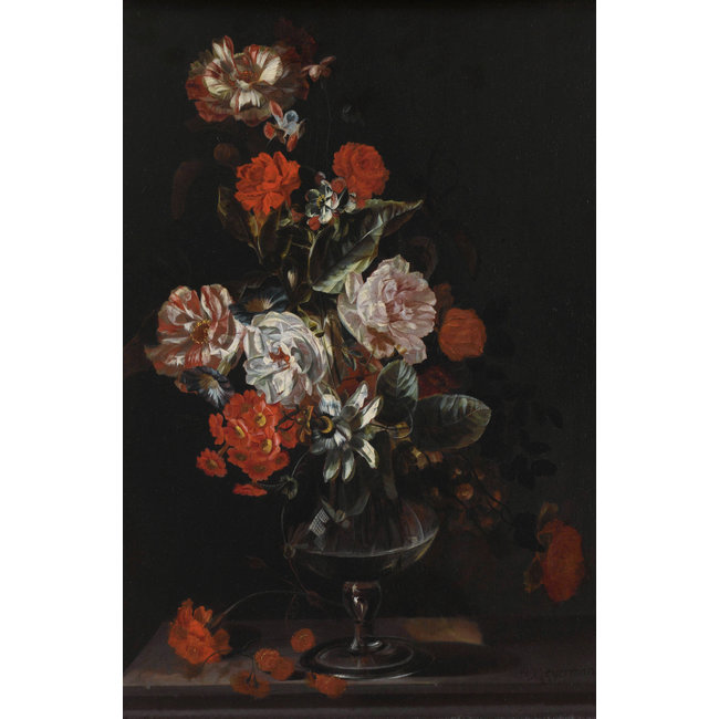 Wandkraft Still Life with Flowers by Jacob Campo Weyerman